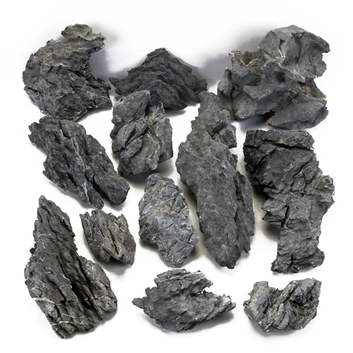 KINGRUI Natürlicher Seiryu Rock Drachenstein 5kg – Aquarium Steine für Aquascaping, Aquariengestaltung, Terrarium & Vivarium, 7–15 cm
