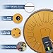 Rain Drum for Outside Garden, Steel Tongue Drum, Rain Chime Chakra Drum, Hand Pan Musical Instrument Valentine's Day Gift with Bag for Adult, Mallets for Meditation Yoga (Gold, 13“ 15 Notes, D key)