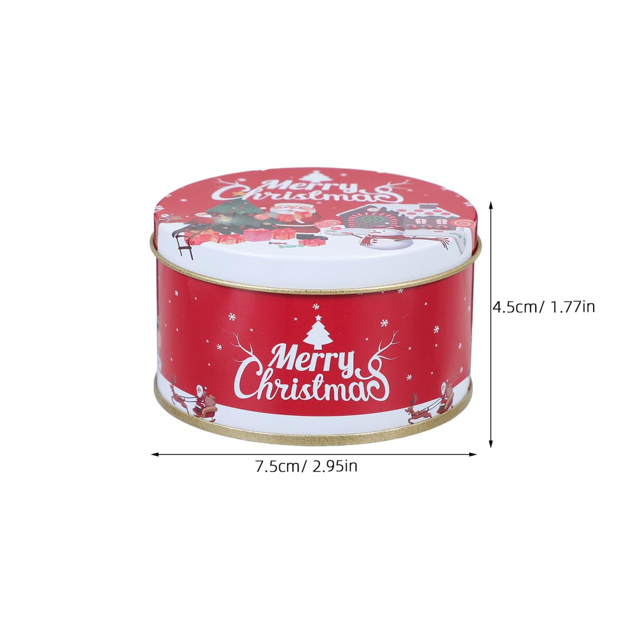 Healeved 24 StüCk Weihnachtsdosen FüR Kekse Und SüßIgkeiten - Metall Keksdose Mit Deckel Mini Aufbewahrungsboxen FüR Bonbons Snacks Und Kleine GegenstäNde 7.5X7.5X4.5Cm