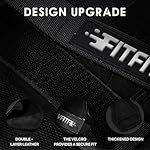 Weight Lifting Wrist Strap, Double Leather Weightlifting Wrist Straps for Gym Strength Training, Neoprene Padded Wrist Wraps - for Men & Women (Pair) - Image 2