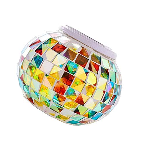 LOVIVER 2pcs Mudança De Cor Mosaico Luzes Solares Bola De Vidro Lâmpadas LED
