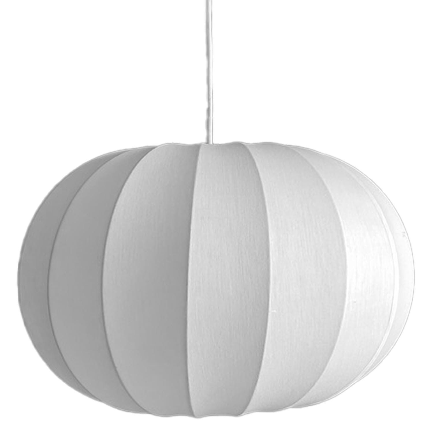 Lampe de plafond en métal et coton blanc DRW 40x40x26 cm pour éclairage intérieur chic