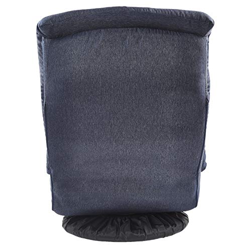 Amazon Basics Swivel Foam Lounge Chair - With Headrest, Adjustable, Denim (26.3D X 23.5W X 13.7H In) #TOP4