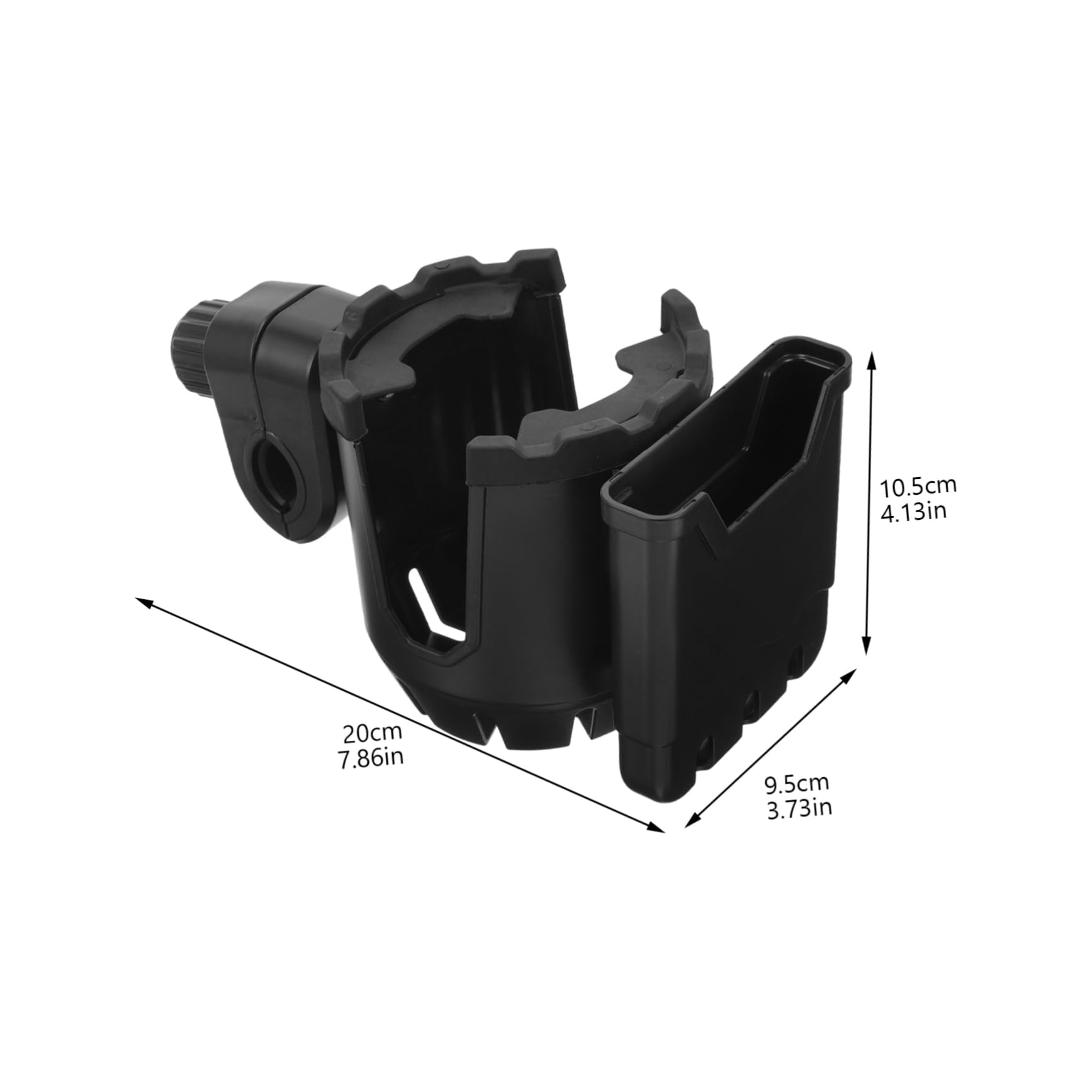 Holibanna Stroller Cup Holder Phone Mount for Wheelchair Rotating Walker Cup Holder Easy Installation Compatible with Wheelchairs Trolleys and Mobility Scooters