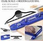 Stair Tread Template Tool – Stair Tread Gauge, Stair Tools for Stair Measuring Tool Stair Gauge Jig Stair Template Stair Step Tool, Hidden Screw Slide Rail Woodworking Shelf Template Projects