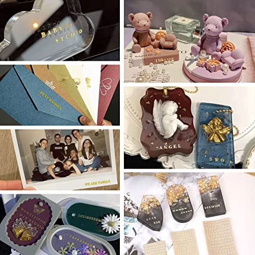 18 Sheets Mini Gold/Silver Letter Stickers for Nail Art, Epoxy Resin Crafts, Glitter Self-Adhesive DIY Scrapbook Stickers with Tweezers - Thumbnail 6