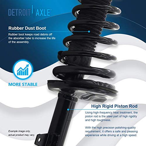 Image of Detroit Axle - 8pc Struts Sway Bars Kit for 1992 1993 1994 Toyota Camry [2.2L], Front and Rear 4 Struts & Coil Spring Assembly 4 Stabilizer Sway Bar Links Replacement Suspension