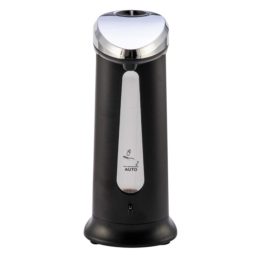 Dispenser di Sapone Liquido Senza Contatto Smart Sensor Pompa di Erogazione Automatica del Sapone A Mani Libere per Bagno Cucina 400 Ml Nero