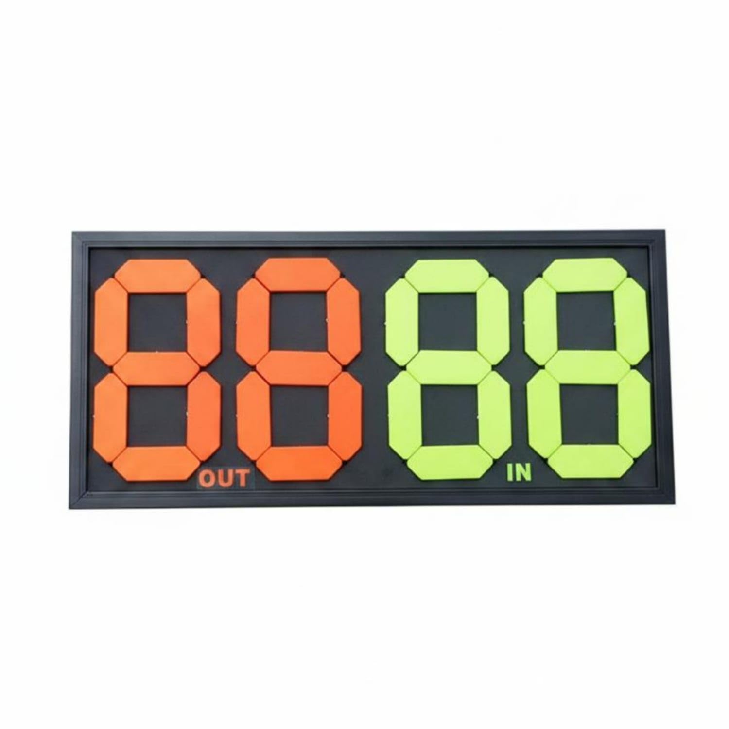 Handheld Soccer Substitution Board Printed Labels Substitution Scoreboard Metal Frame Manual Score Keeper PP Composite for Referee Scoring, L 4-Digit Soccer-picture-30