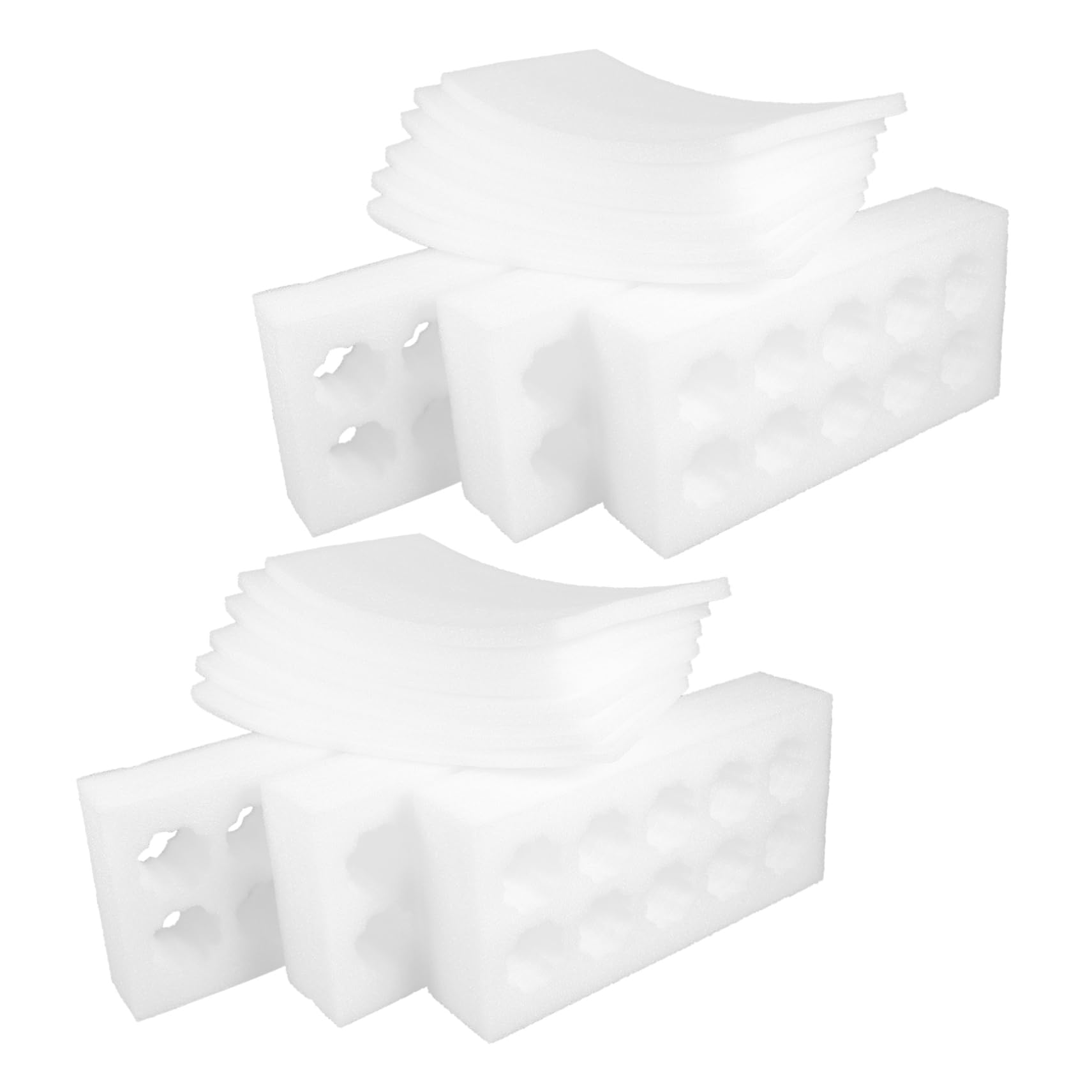 Lot de 6 boîtes à œufs en mousse EPE résistantes aux chocs et incassables - 10 compartiments - Blanc - Pour le transport et le stockage des œufs