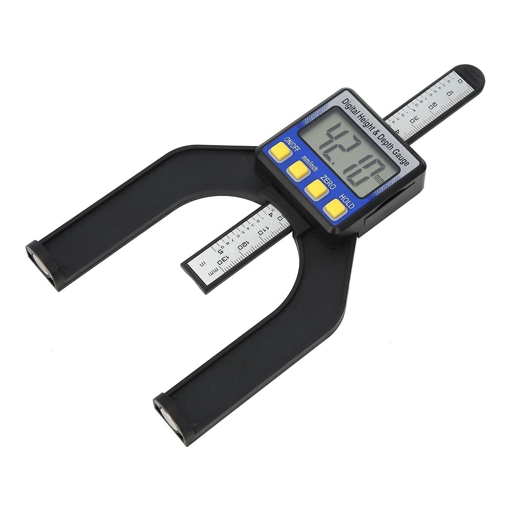 Xnuiasqe Woodworking Ruler Digital Electronic Depth Gauge Height Measurement 0-80Mm Display Digital Display Measuring Tool