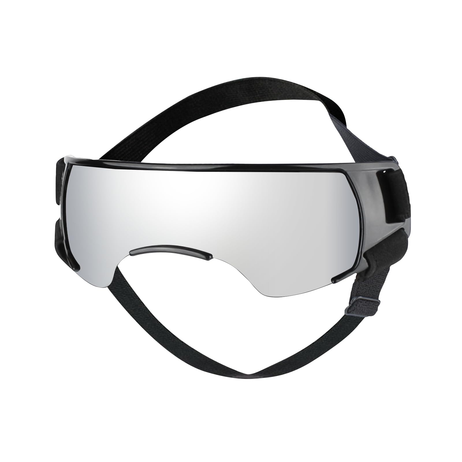 Galatée Dog Goggles, UV Wind Dust Fog Protection Pet Glasses, Dog Sunglasses With Adjustable Strap, Windproof Puppy Sunglasses(Silver)