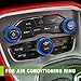 HABNVUON 3PCS AC Air Conditioner Switch Button Knob Cover, Climate Control Knob Cover, AC Switch Volume Tune Controller Aluminum Alloy Trim, Car Accessories for Challenger Durango 2015-2022 (Blue)