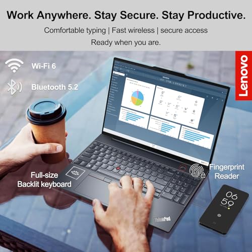 Image of Lenovo ThinkPad E16 AI Business Laptop, Intel Core Ultra 5 125U(Beats i7-1355U), 16 inch WUXGA, 32GB DDR5 RAM, 1.5TB Storage(1TB SSD + 500GB External), Backlit Keyboard, Fingerprint Reader, Win 11 Pro