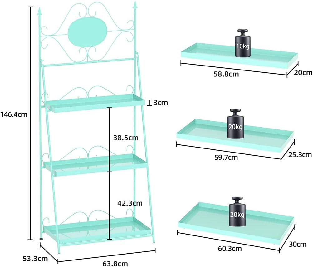 3 Tier Metal Plant Stand, Plant Display Rack, Holder For Indoor Outdoor