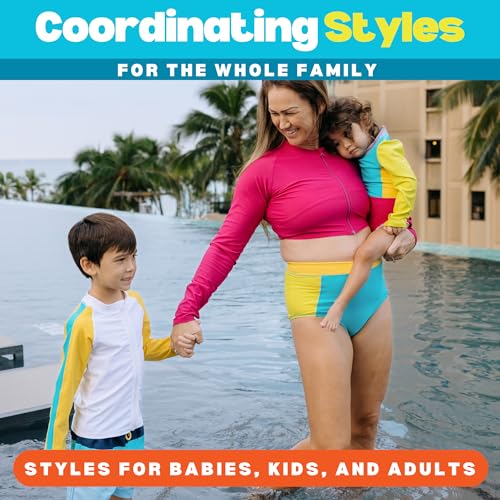 Image of SwimZip UPF 50+ Long Sleeve Rash Guard for Boys' and Girls' - Baby, Toddler, Kids