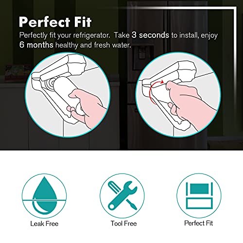 Image of ICEPURE PLUS NSF /ANSI 53 Certified UKF8001 Refrigerator Water Filter Compatible with Maytag UKF8001, UKF8001AXX, UKF8001P, Whirlpool 4396395, 469006, EDR4RXD1, EveryDrop Filter 4, 4 Pack
