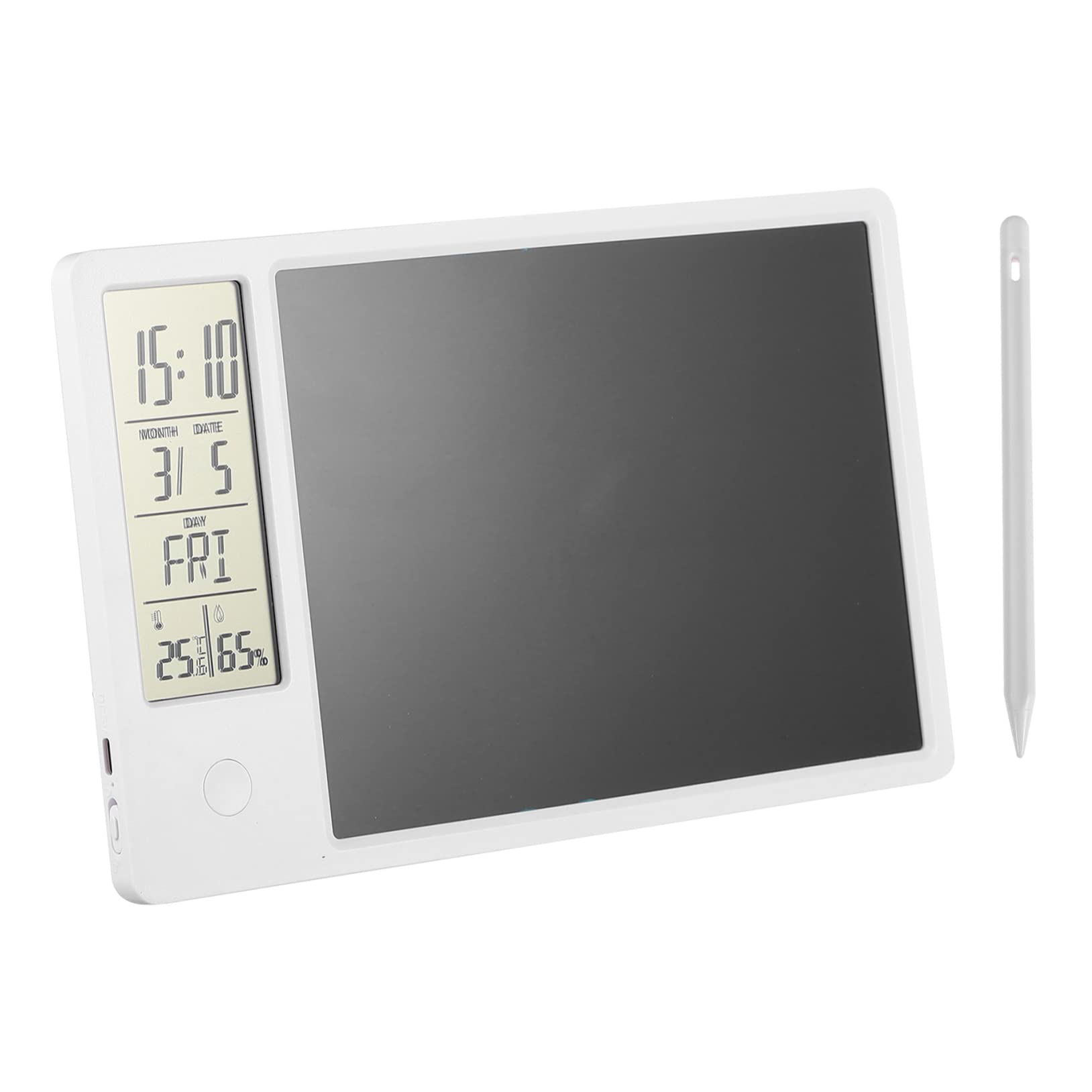 Alipis Tablette Écriture LCD avec Calendrier de Bureau et Horloge Hygrothermographe Intégré sans Lumière Bleue pour Prise de Notes et Emploi