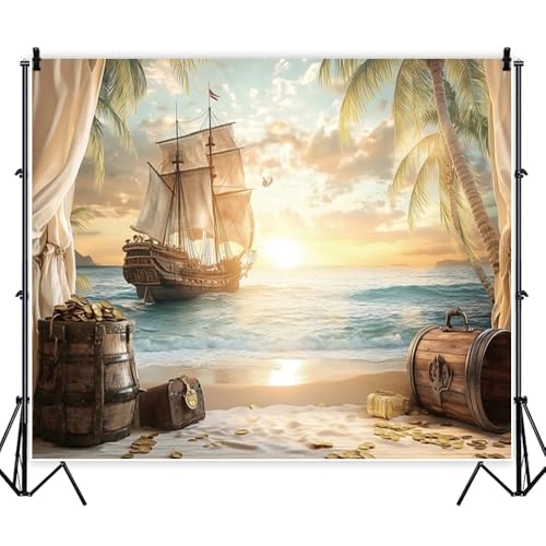 Accessoires de fête plage d'été pour sublimer un anniversaire enfant sur le thème des pirates