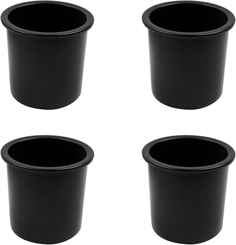Miniatura 13 de Dnyta 4 piezas de 3.8 x 2.6 pulgadas de plástico negro para asiento de automóvil, soporte de vaso de repuesto para sofá, barco, camión, automóvil, 4