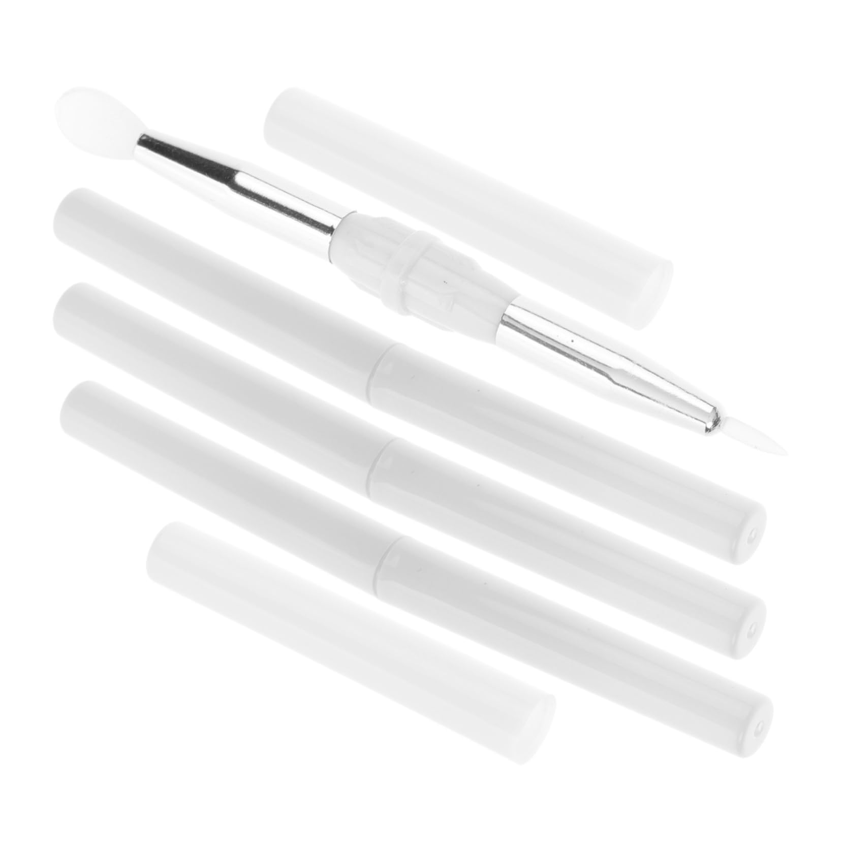 Baluue Travel-friendly Silicone Lip Brush Set: 4-piece Eyeshadow Applicator Lip Mask Brush