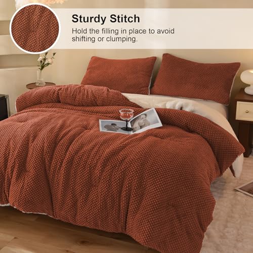 Juego de edredón jacquard 3D cálido para no pasar frío en cama individual 4