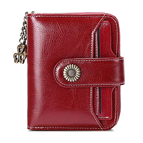 SENDEFN Purses for Women Genuine Leather Small Bifold Compact Womens Wallet with RFID Protection - Image 3