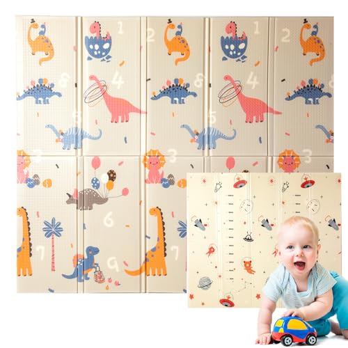 Edibaby, Alfombra Bebe, 1.5cm Grosor, Diseño Infantil, 200 x 180 cm, Acolchada de XPE, Reversible y Plegable, Colchoneta...
