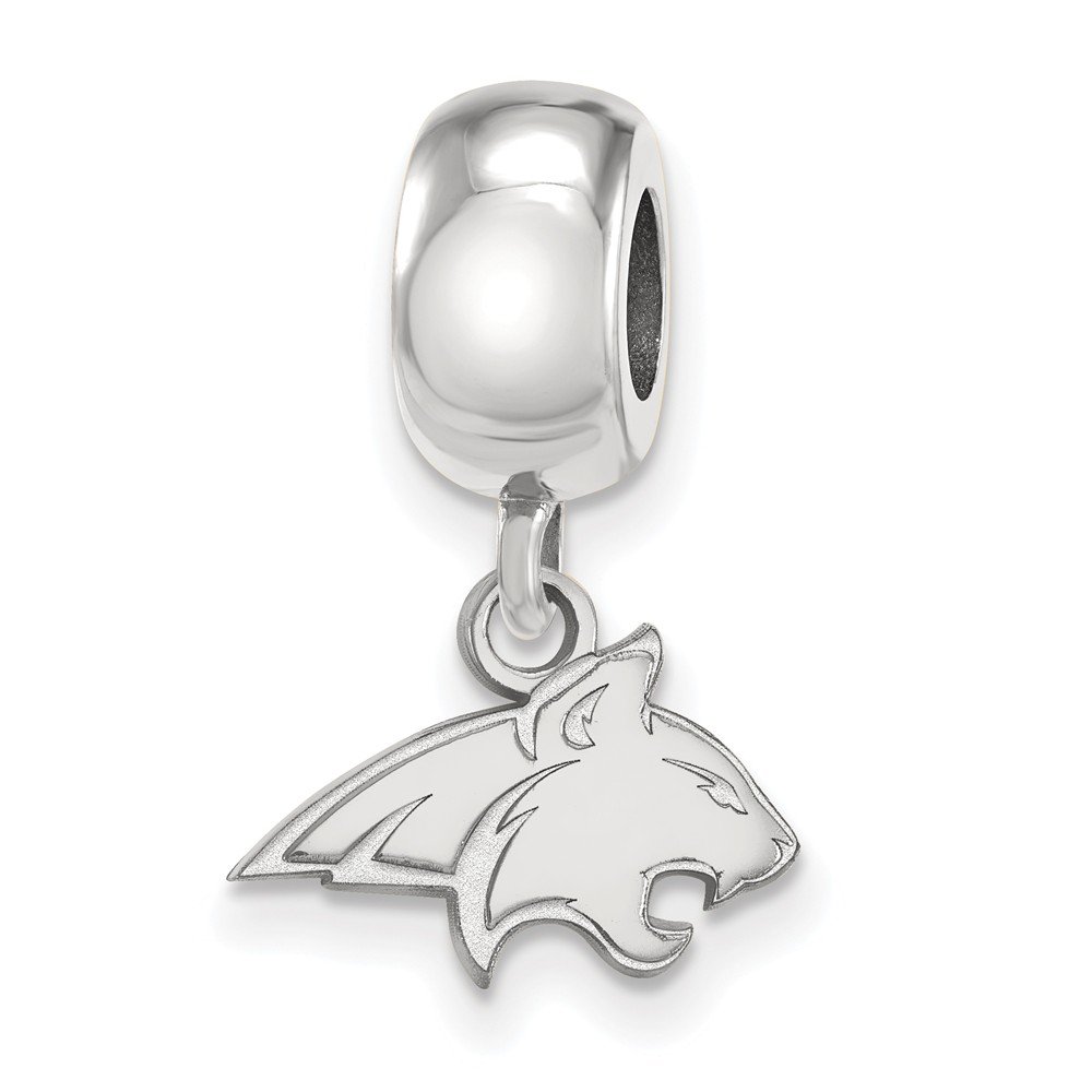 Montana State Extra Small (3/8 Inch) Dangle Bead Charm (Sterling Sliver)