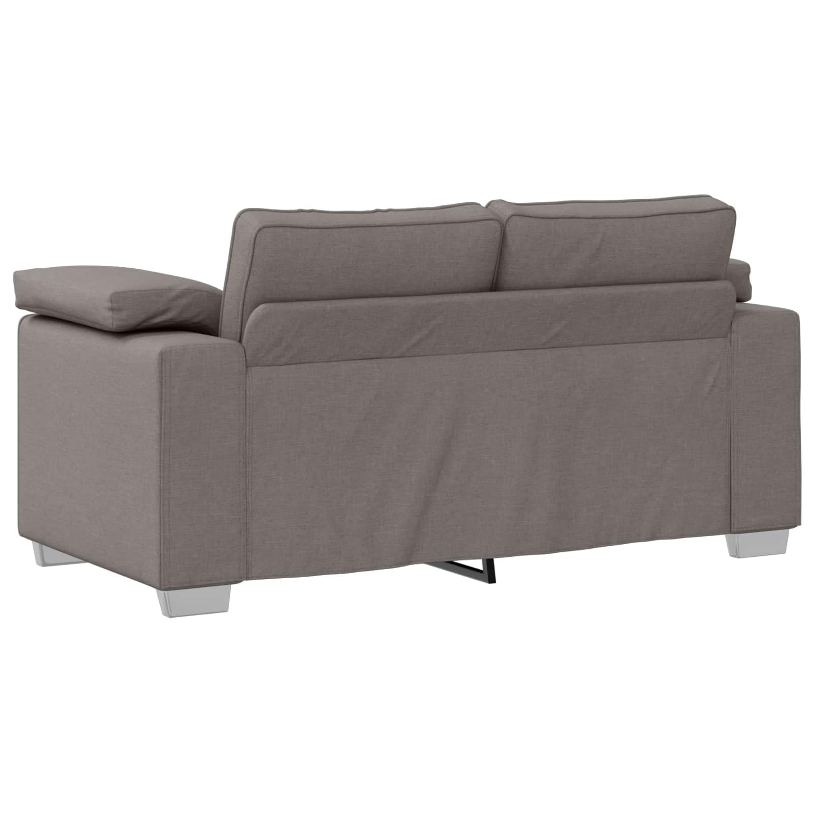 3-częściowy zestaw sof, taupe, 219 x 80 x 82 cm, z mieszanki lnu, fotel relaksacyjny, stolik kawowy, nowoczesny salon, sofa