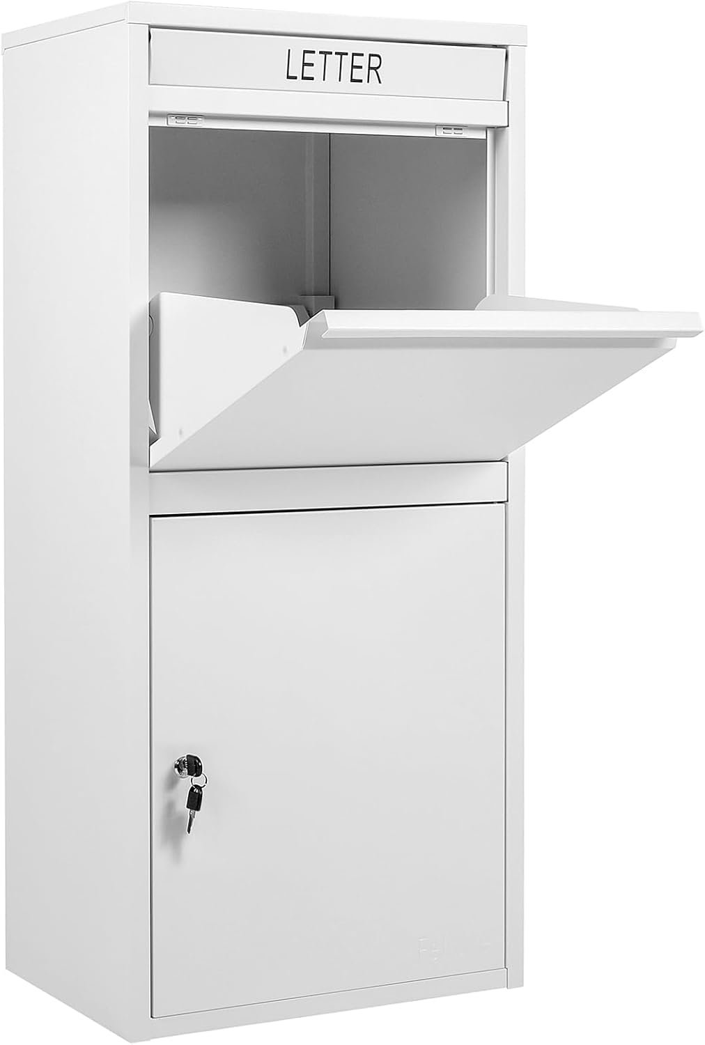 Package Delivery Boxes for Outside,Extra Large Package Drop Boxes,Anti-Theft Lockable Parcel Delivery Box for Outside Porch with Secure Storage Compartment, Large Modern Mailbox for Outside