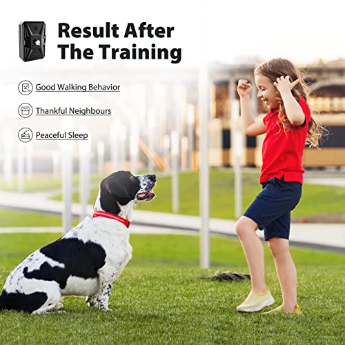 Queenmew Anti Bell Gerät Hunde, 3 Modi Antibell Ultraschall Gerät, 33 Fuß Stopp Hundebell Gerät, IPX4 wasserdichtes Antibell für Hunde für das Training Großer Kleiner Hunde im Freien und Innenbereich