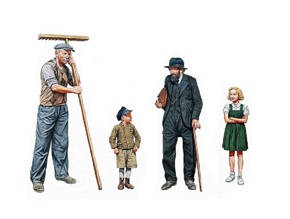 2 male body MB3567 1/35 European civilians and children two bodies