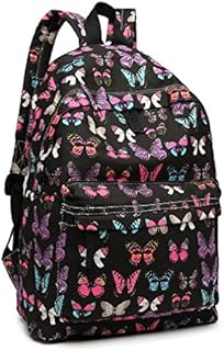 Kono Casual Daypack School Bag Backpacks for Children Students Teenagers Girls Boys Bookbag Women Canvas Travel Rucksack