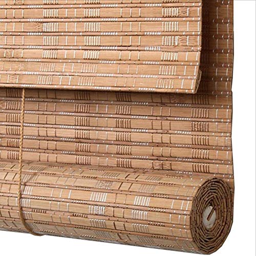 Roll Up Blind Bamboo Curtain Waterproof Sunscreen Light Filtering Roller Blind, Living Room Blackout Decoration Roller Shades And Blind, Size Customizable ( Color : C , Size : 101.6Ã—125.73cm )