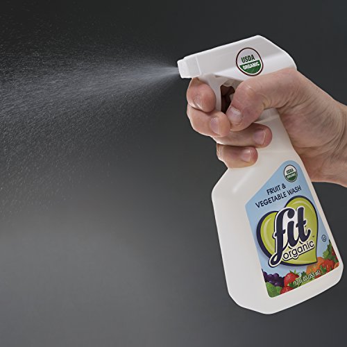 Fit Organic Produce Wash, 12 Oz Spray, Fruit and Vegetable Wash & Pesticide/Wax Remover (Pack of
