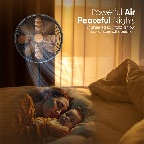 Image of CELLECOR ClassicFlow CPF124L Pedestal Fan |1300RPM | 4 Blades | 350mm Sweep