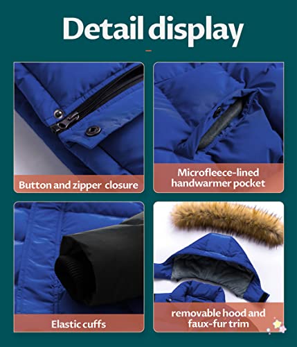 Image of CREATMO US Boy's Water Resistant Winter Coats Warm Fleece Lined Outwear Windbreaker Ski Jacket