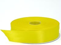 Vista 17 de Cinta de satén naranja, 1/4 pulgadas x 50 yardas, color sólido de doble cara, rollo de cinta gruesa y duradera, 100% poliéster para envolver