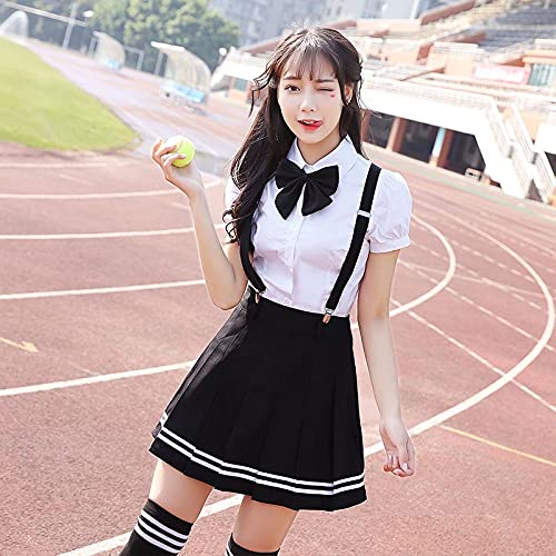Amazon.co.jp: HHDYCL 夏服セットの学生ストラップ制服タイセーラー服