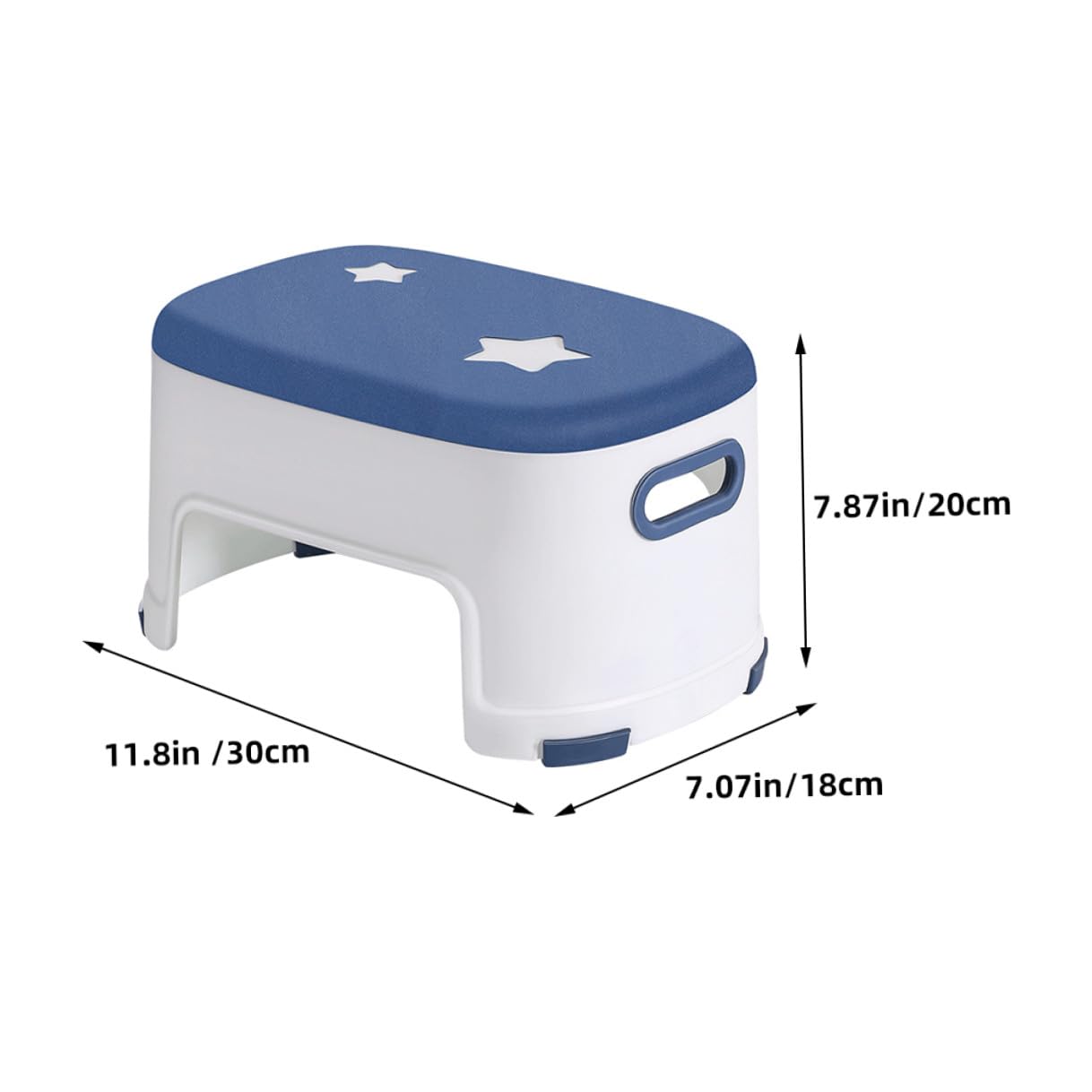 ORFOFE Ergonomischer Tritthocker für Badezimmer mit Rutschfester Unterseite Vielseitiger Sitz Trittstuhl Belastbar und Sicher für Erwachsene für Toilette und Schlafzimmer