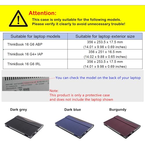 Funda para Lenovo Thinkbook 16 G4+/G6 PU Cuero 2 en 1 miniatura 2