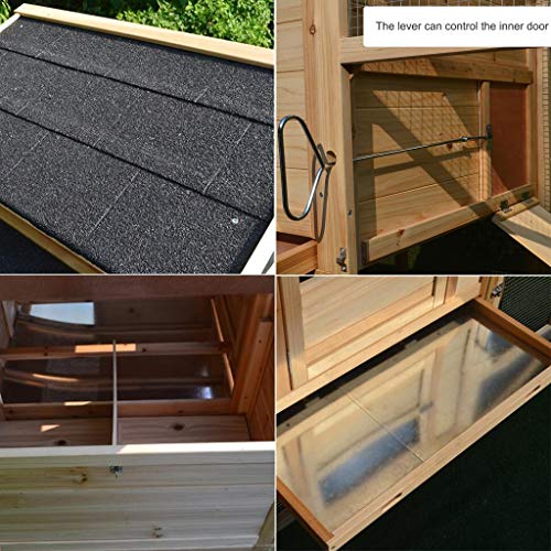 Hühnerstall Outdoor Heavy Duty Hühnerstall mit Auslauf Freilandhaltung Kaninchen Haustierstall Haus Hölzerne Zuchtbox… – Bild 3