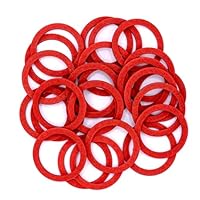 KINETICS LINE Vulkanit Flachdichtungen 1 1/4 Zoll (39 x 30 x 2 mm) 25 Stück Rote Faserdichtungen für Pumpen, Isolatoren, Motoren (bis zu 110°C)