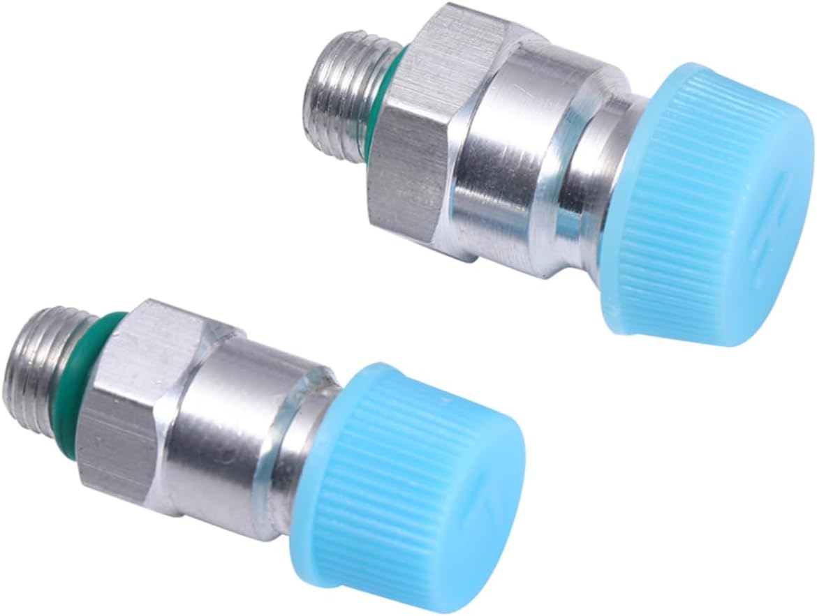Uonlytech 4pcs Pressure Coupler for Car Air Conditioning Refill Pneumatic Fitting with Core and Gasket for System Access
