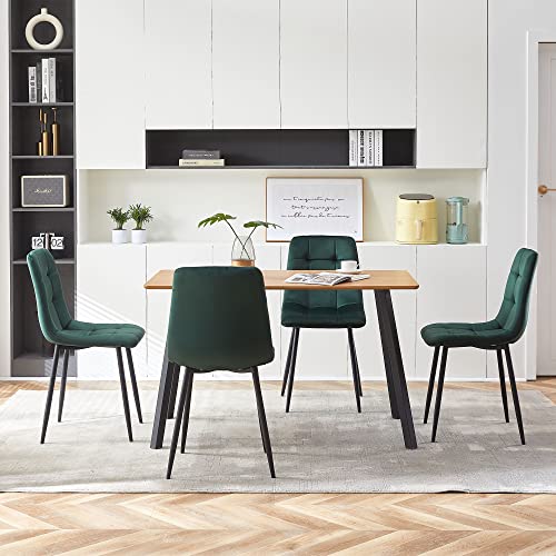 Homedot Comfy Dining Chairs Set Of 4,Upholstered Velvet Home Chair Soft No Arms Accent Chairs With Back For Small Spaces,Simple Stylish Dining Chair For Kitchen,Dining Room #TOP3