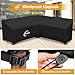 Kipiea Patio V-Shaped Sectional Sofa Cover, 420D Heavy-Duty Oxford Fabric Outdoor Sectional Cover with 6 Windproof Buckles, Anti UV and No Tears, No Fading (85
