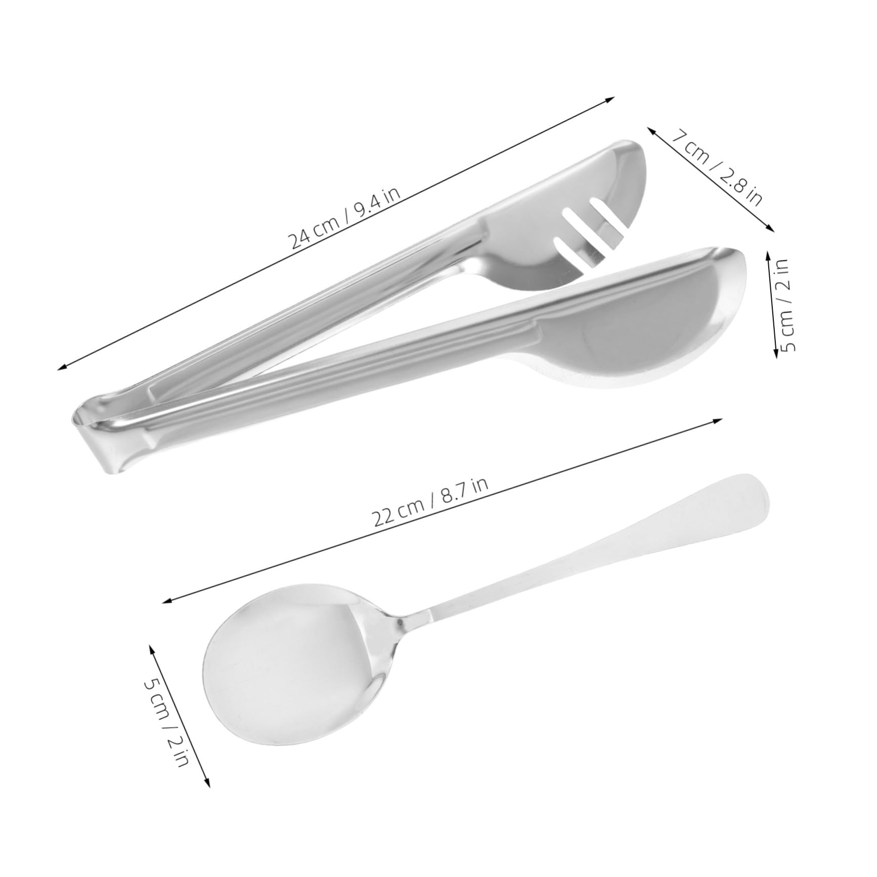 18 piezas Utensilios de Acero Inoxidable para Servir con Pinzas de Ensalada Cucharas Ranuradas y Cucharas para Buffet Resistentes y Fáciles de Limpiar para Bodas Restaurantes y