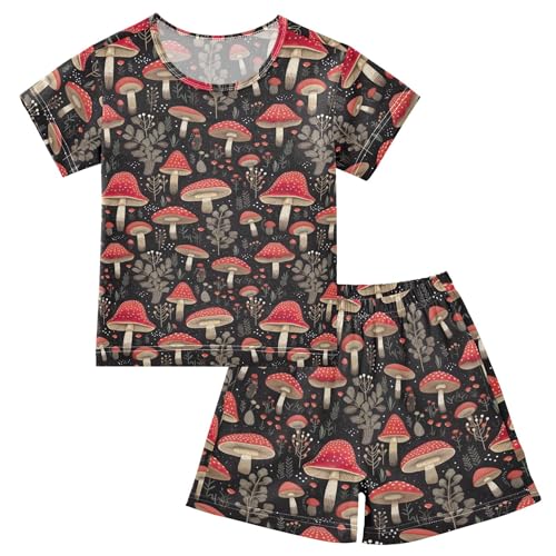 Mushroom Pajama Set Pajamas Sleepwear Nightwear Loungewear Clothes Set B04028973