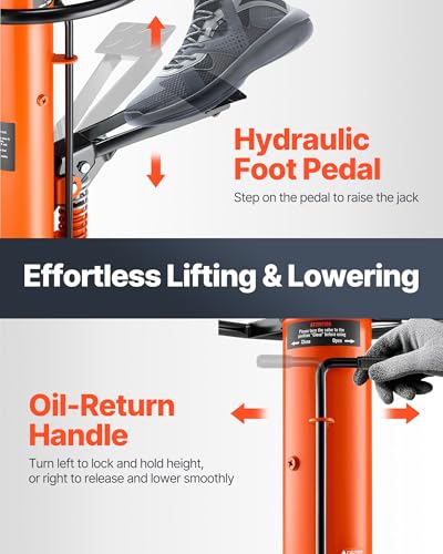 image for VEVOR Transmission Jack, 1322 LBS Hydraulic Telescoping Transmission J